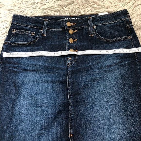 🔴 2/$30 Big Star Button Fly Denim Skirt size 30 - Picture 7 of 8